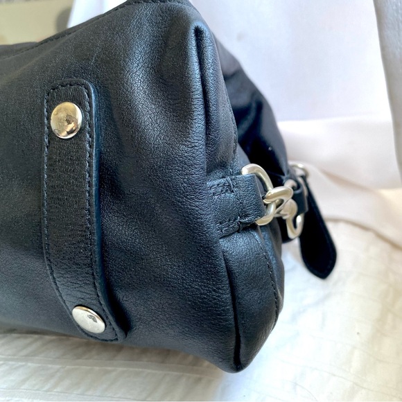 Coach Black Leather Ashley Handbag - Picture 3 of 9